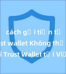 cách gửi tiền từ ví trust wallet Không thể tải Trust Wallet tại Việt Nam? Cách khắc phục